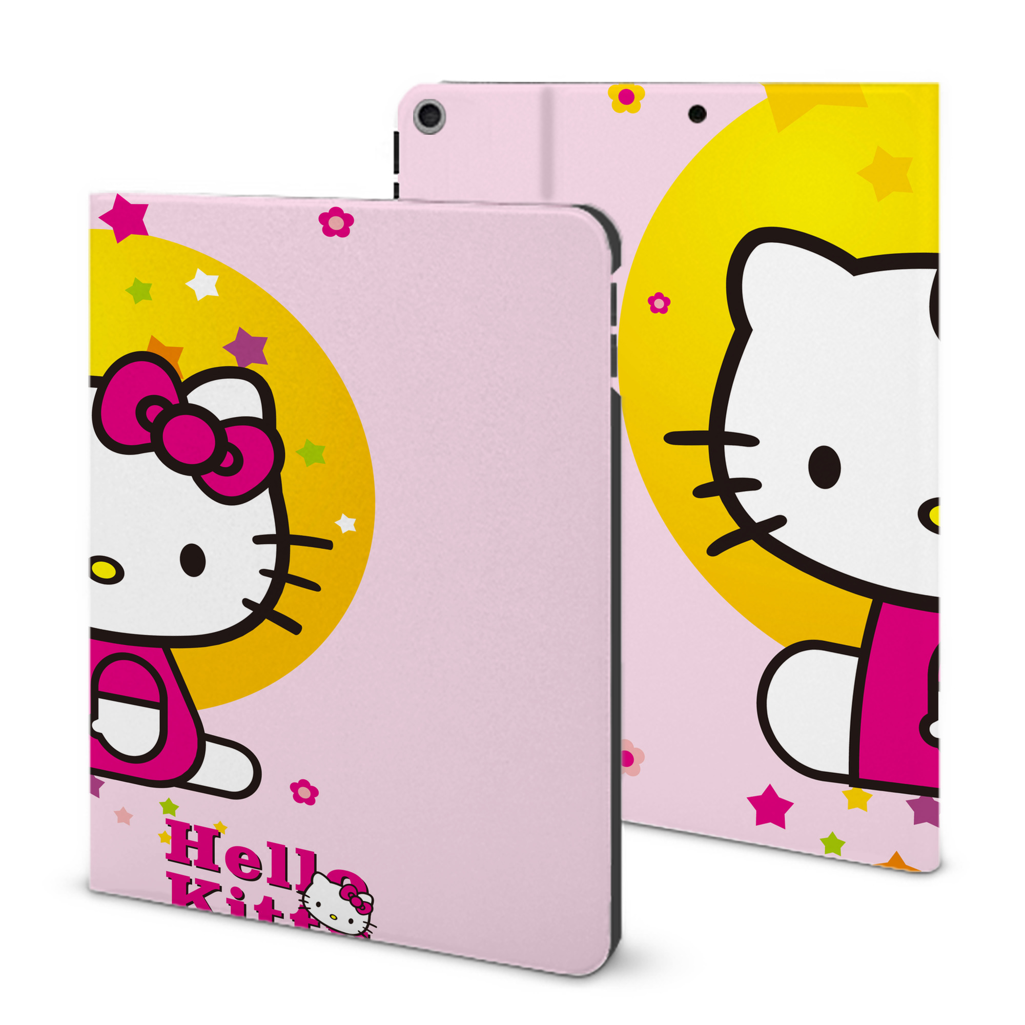 （画像用） Hello Kitty ハローキティ IPad ケース ブック型 PUレザー TPU 耐衝撃 軽量 薄型 ペン収納なし 全面保護 IPad 各モデル対応